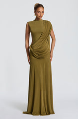 Mireya Maxi Dress - Deep Olive