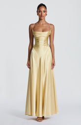 Adelina Maxi Dress - Lemon