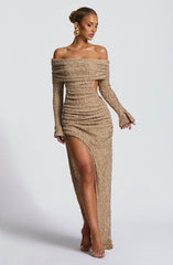 Adelphia Midi Dress - Beige