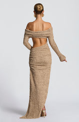 Adelphia Midi Dress - Beige