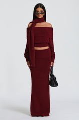 Andie Maxi Skirt - Burgundy