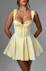 Antonella Mini Dress - Lemon