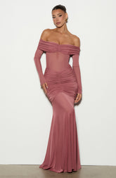 Arlena Maxi Dress - Rose Brown