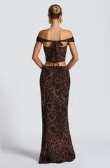 Chrysoula Top - Leopard Print