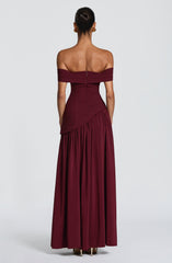 Delilah Maxi Dress - Cherry Lacquer