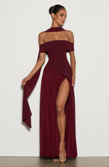 Delilah Maxi Dress - Cherry Lacquer