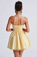 Evie Mini Dress - Lemon