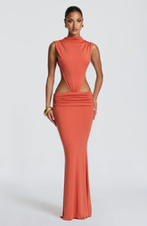 Fenella Maxi Dress - Burnt Orange