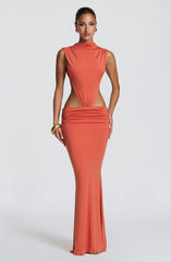 Fenella Maxi Dress - Burnt Orange