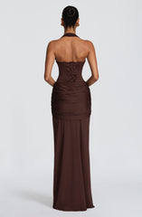 Gia Maxi Dress - Plum Brown