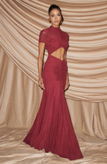 Jaya Maxi Dress - Burgundy