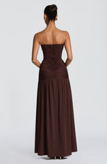 Junia Maxi Dress - Plum Brown