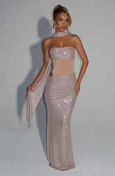 Kailani Maxi Dress - Nude