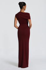 Kalina Maxi Dress - Cherry Lacquer
