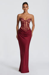 Kathleen Maxi Dress - Burgundy