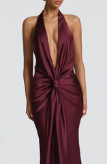 Linette Gown - Cherry Lacquer