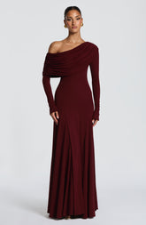 Rafaela Maxi Dress - Cherry Lacquer