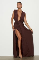 Romilly Gown - Plum Brown