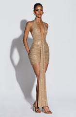 Rosetta Mini Dress - Gold Sparkle