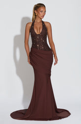 Taylor Gown - Plum Brown