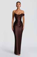 Thalassa Maxi Dress - Plum Brown