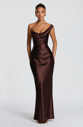 Thalassa Maxi Dress - Plum Brown