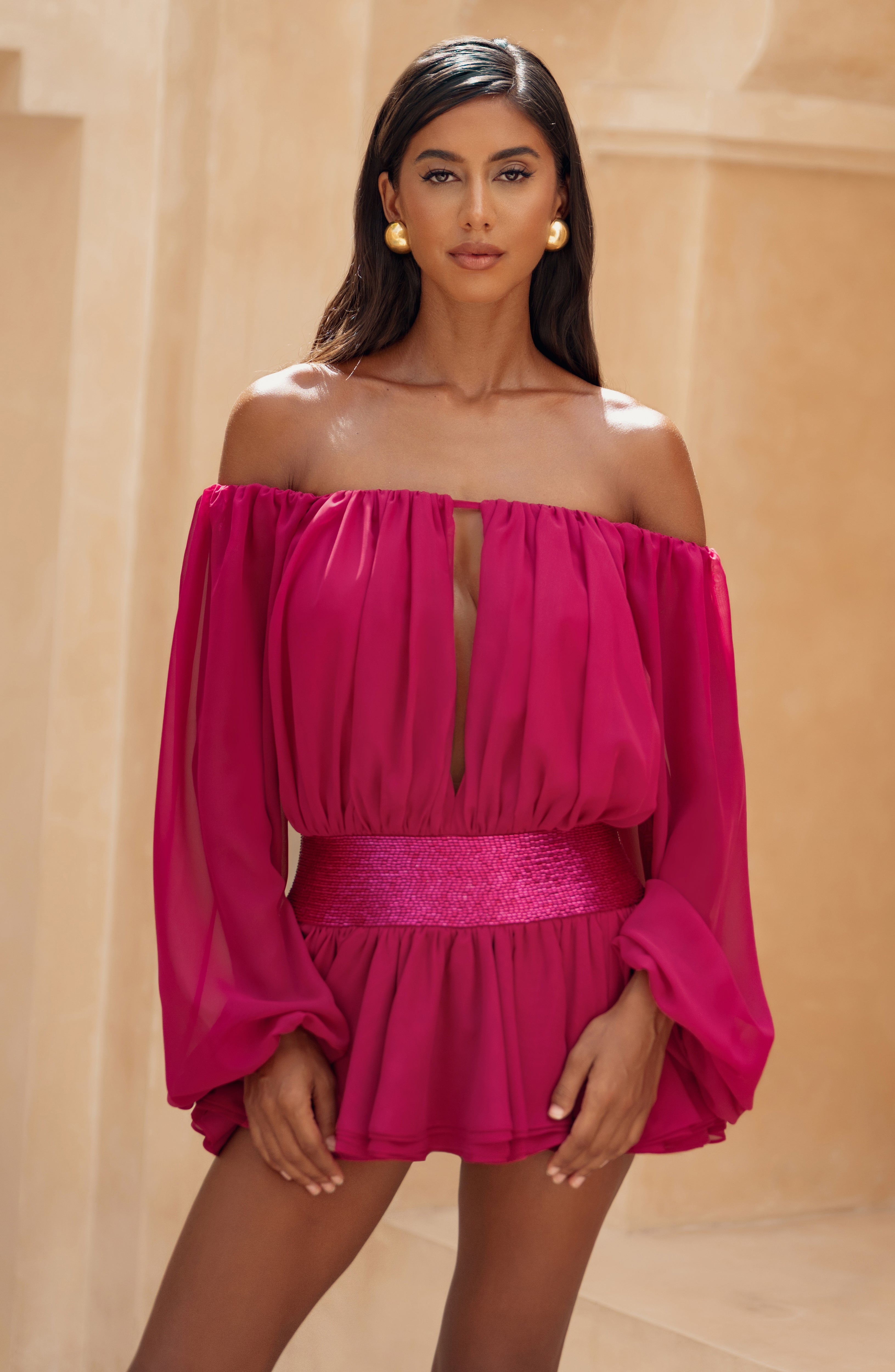 Deja Playsuit - Raspberry