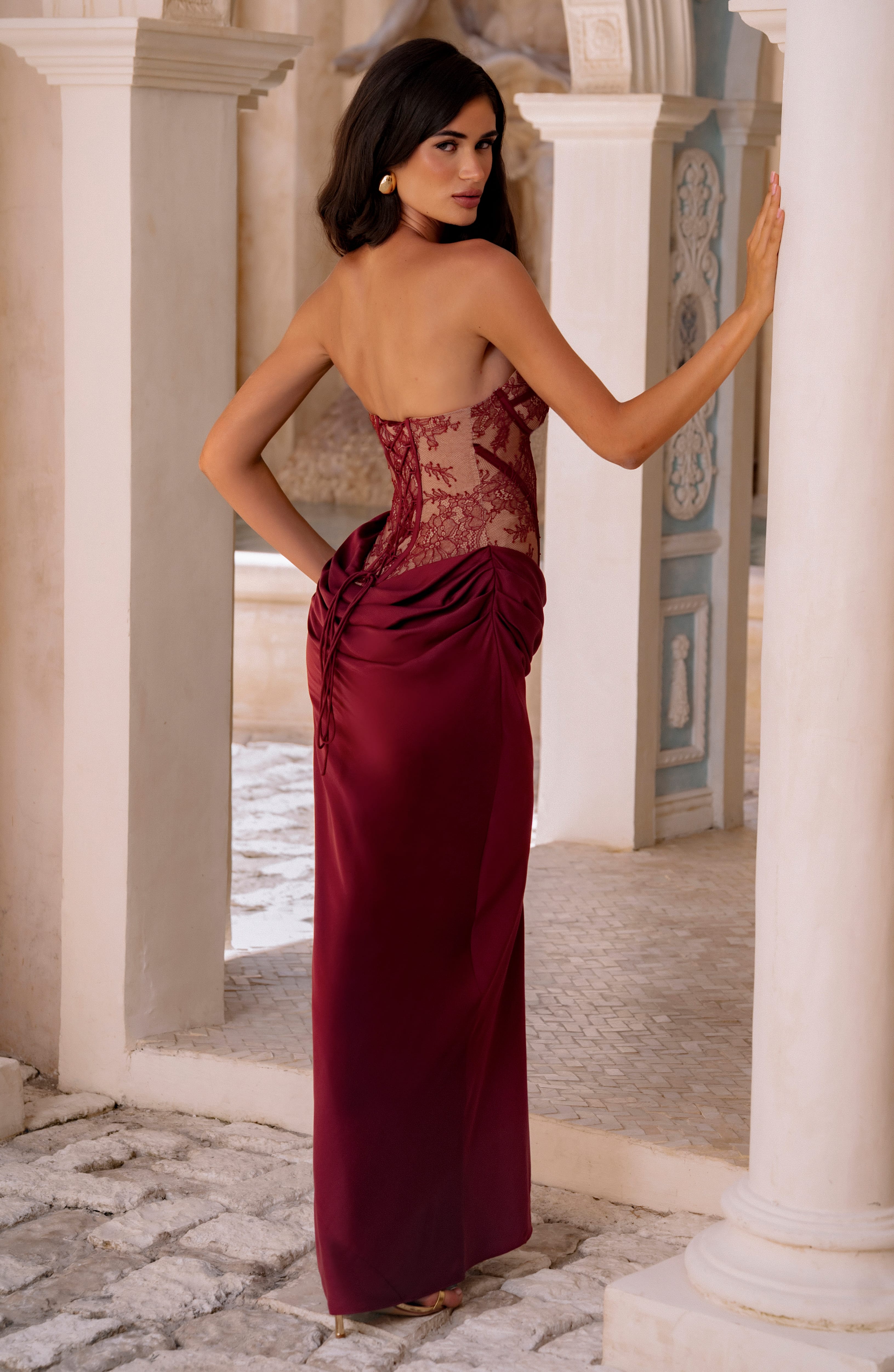 Kathleen Maxi Dress - Burgundy