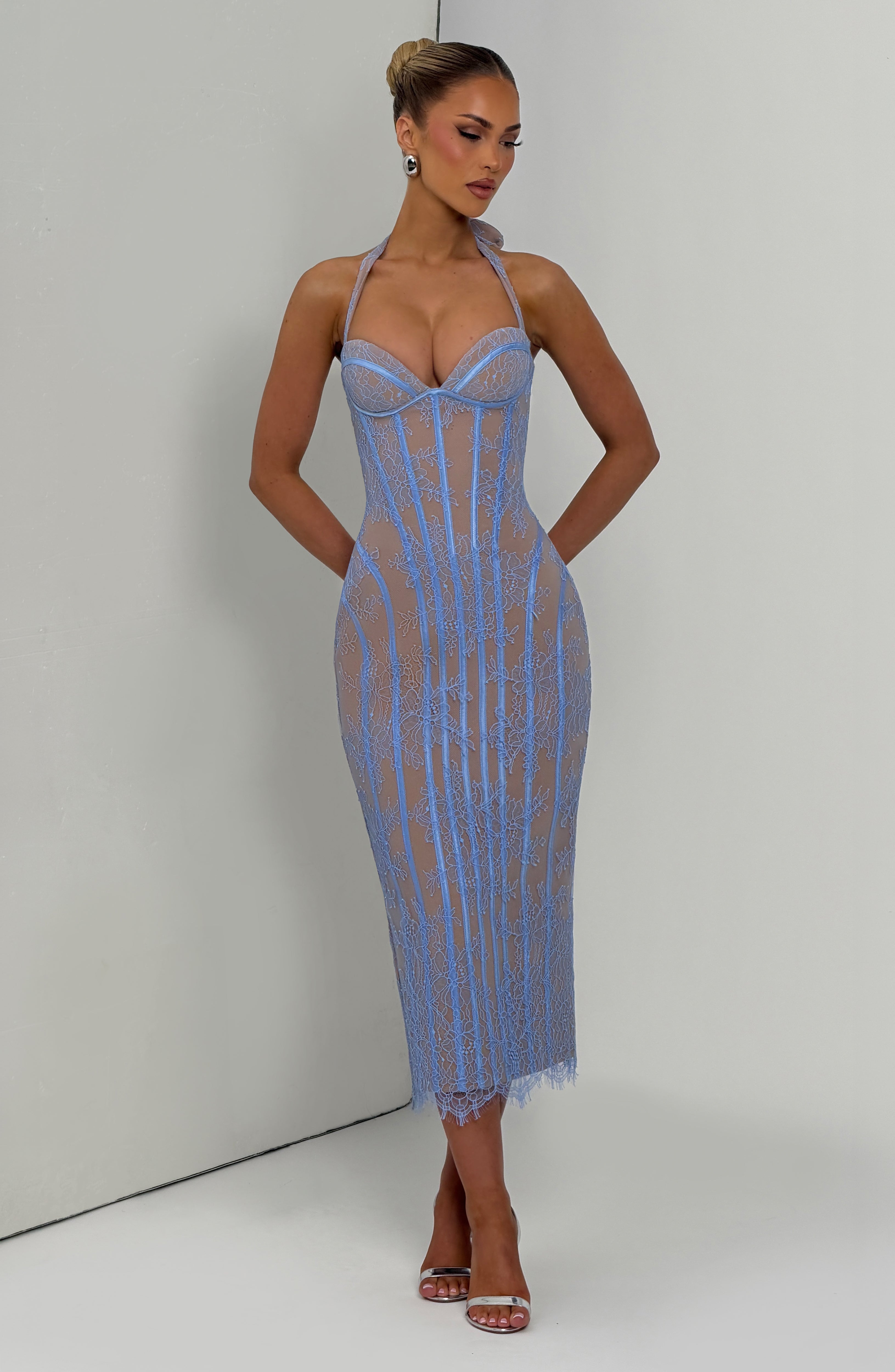 Rona Midi Dress - Powder Blue