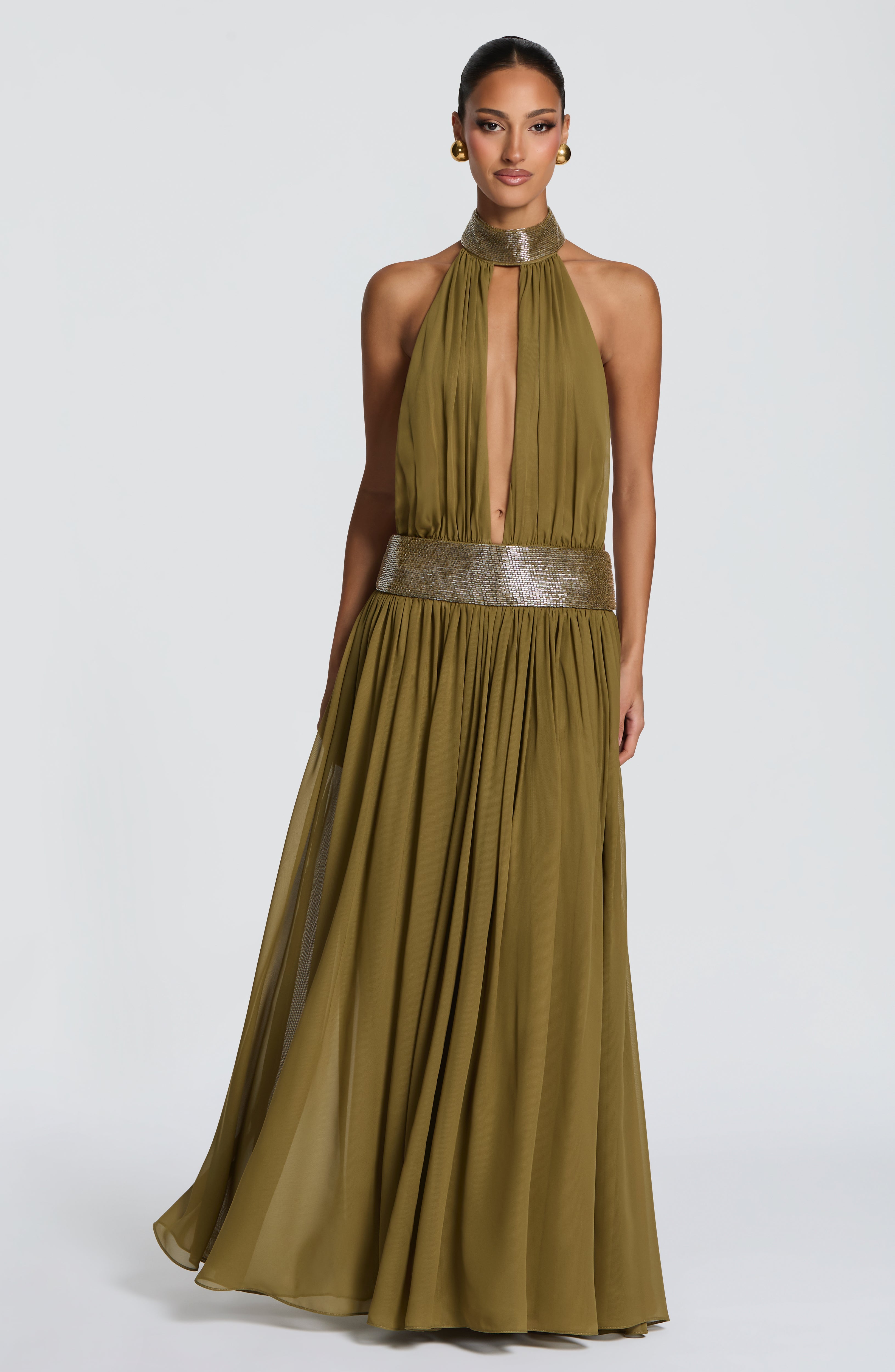 Rosalina Maxi Dress - Deep Olive