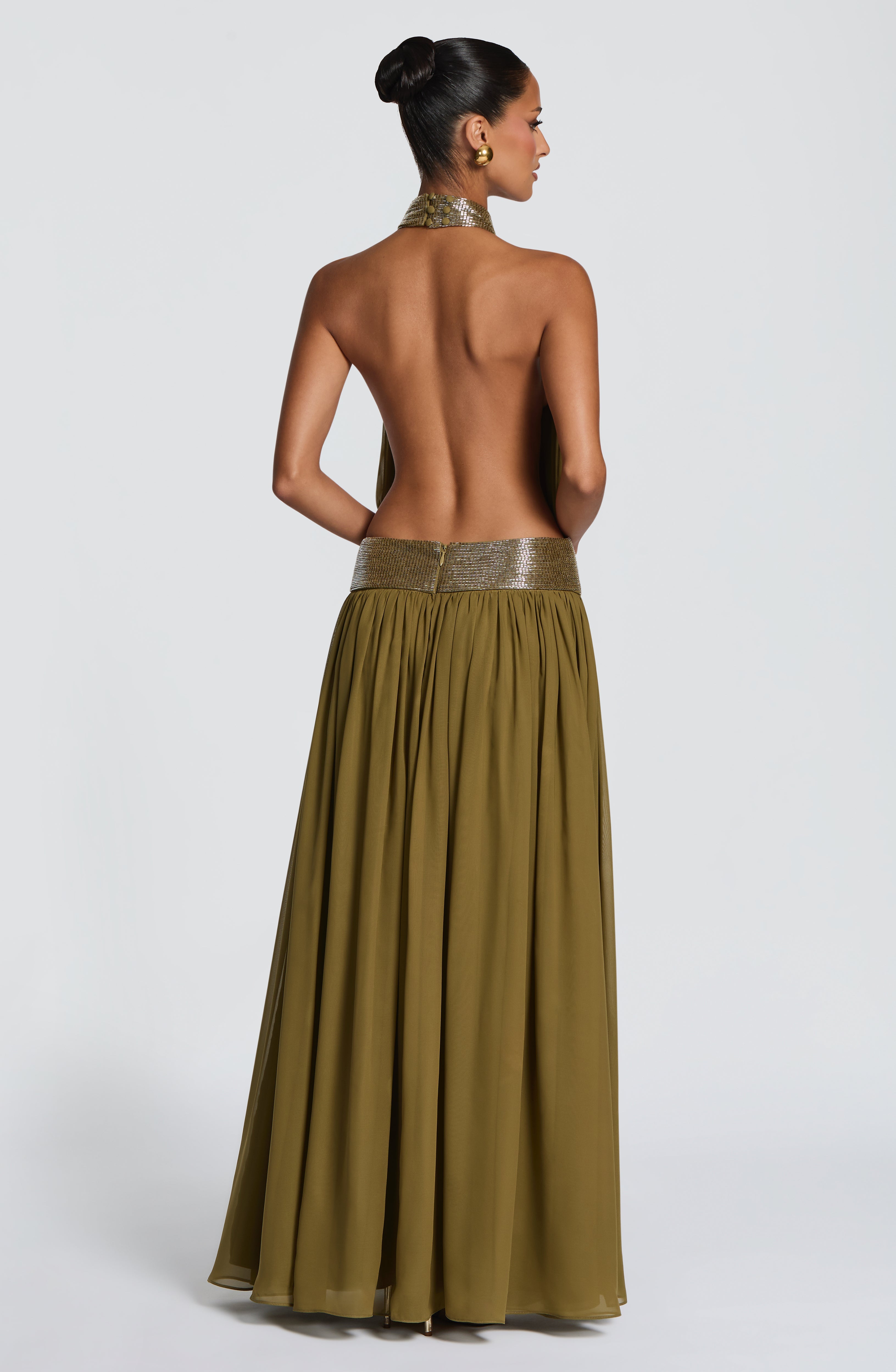 Rosalina Maxi Dress - Deep Olive