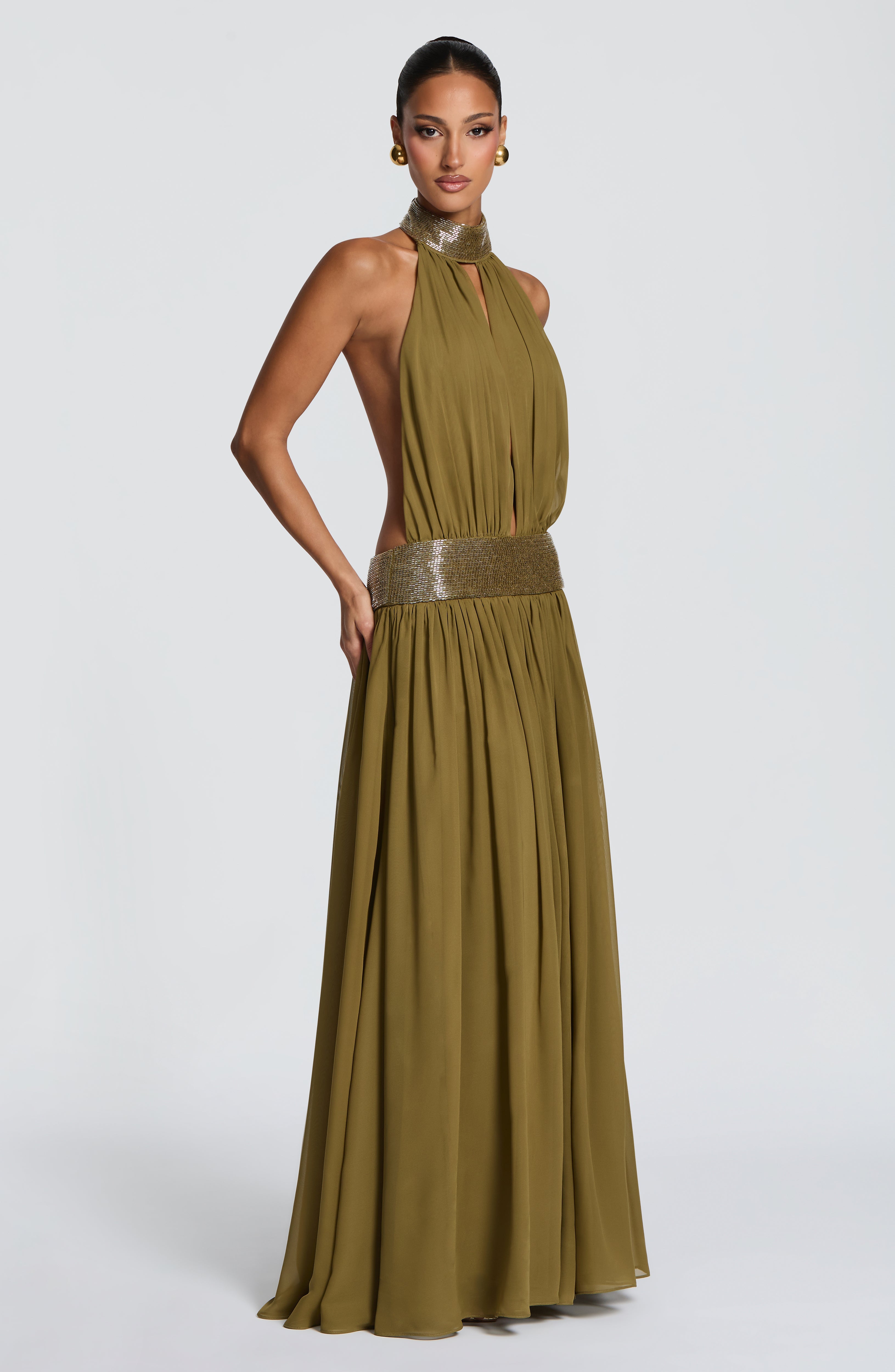 Rosalina Maxi Dress - Deep Olive