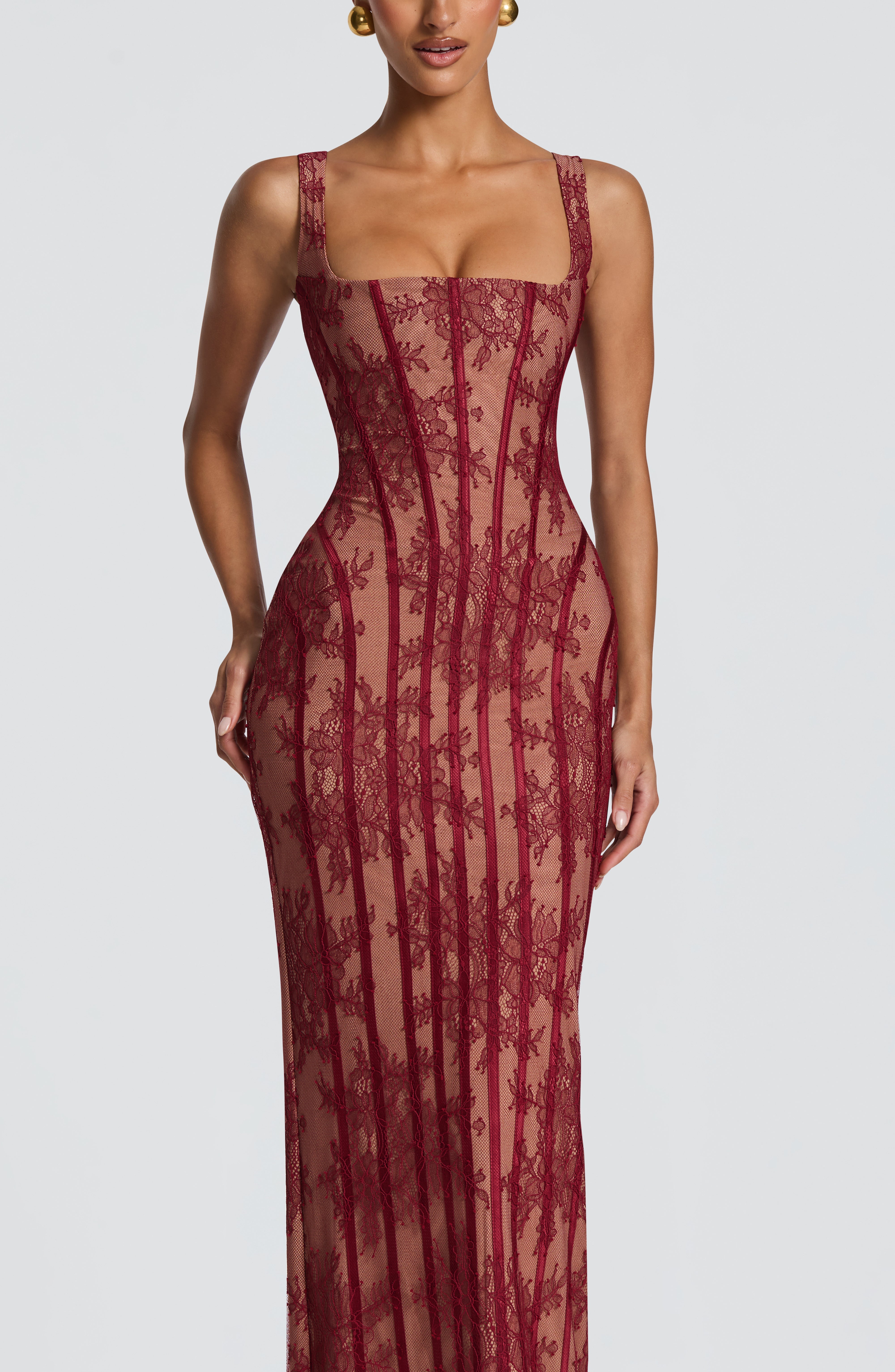 Polina Maxi Dress - Burgundy