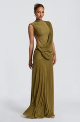 Mireya Maxi Dress - Deep Olive