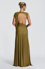 Mireya Maxi Dress - Deep Olive