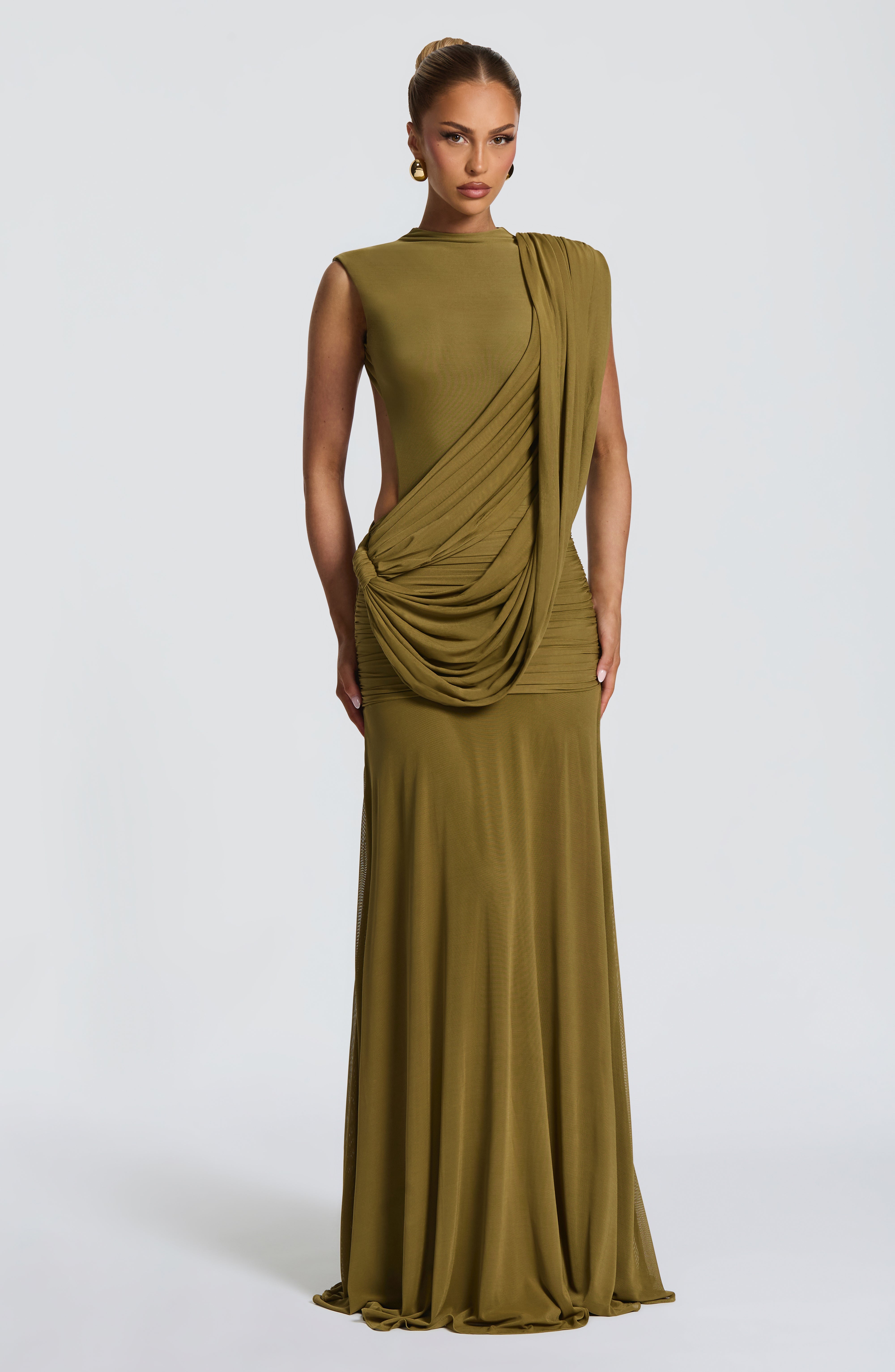 Mireya Maxi Dress - Deep Olive