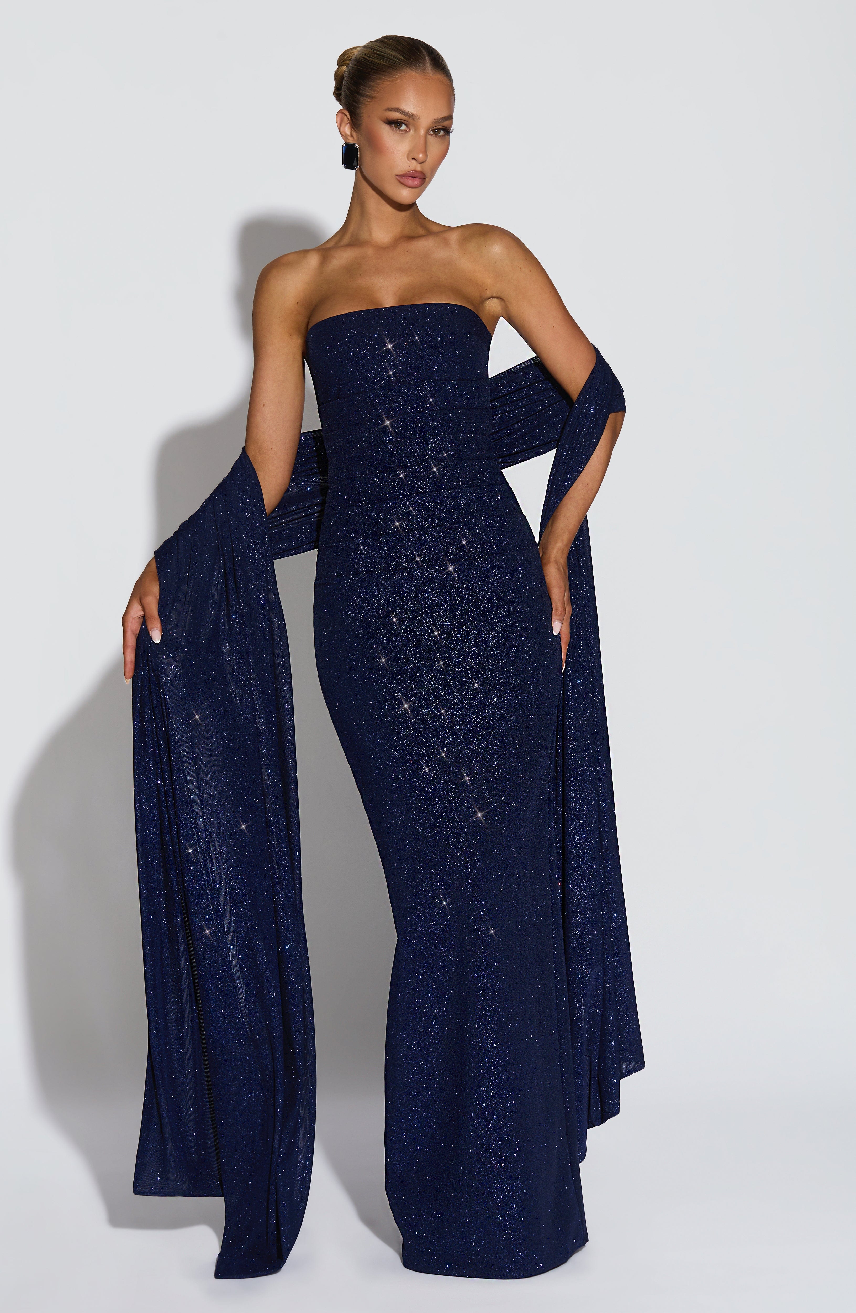 Agnes Shawl - Navy Sparkle