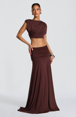 Amara Top - Plum Brown
