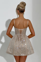 Angelique Mini Dress - Champagne