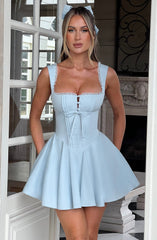 Antonella Mini Dress - Blue