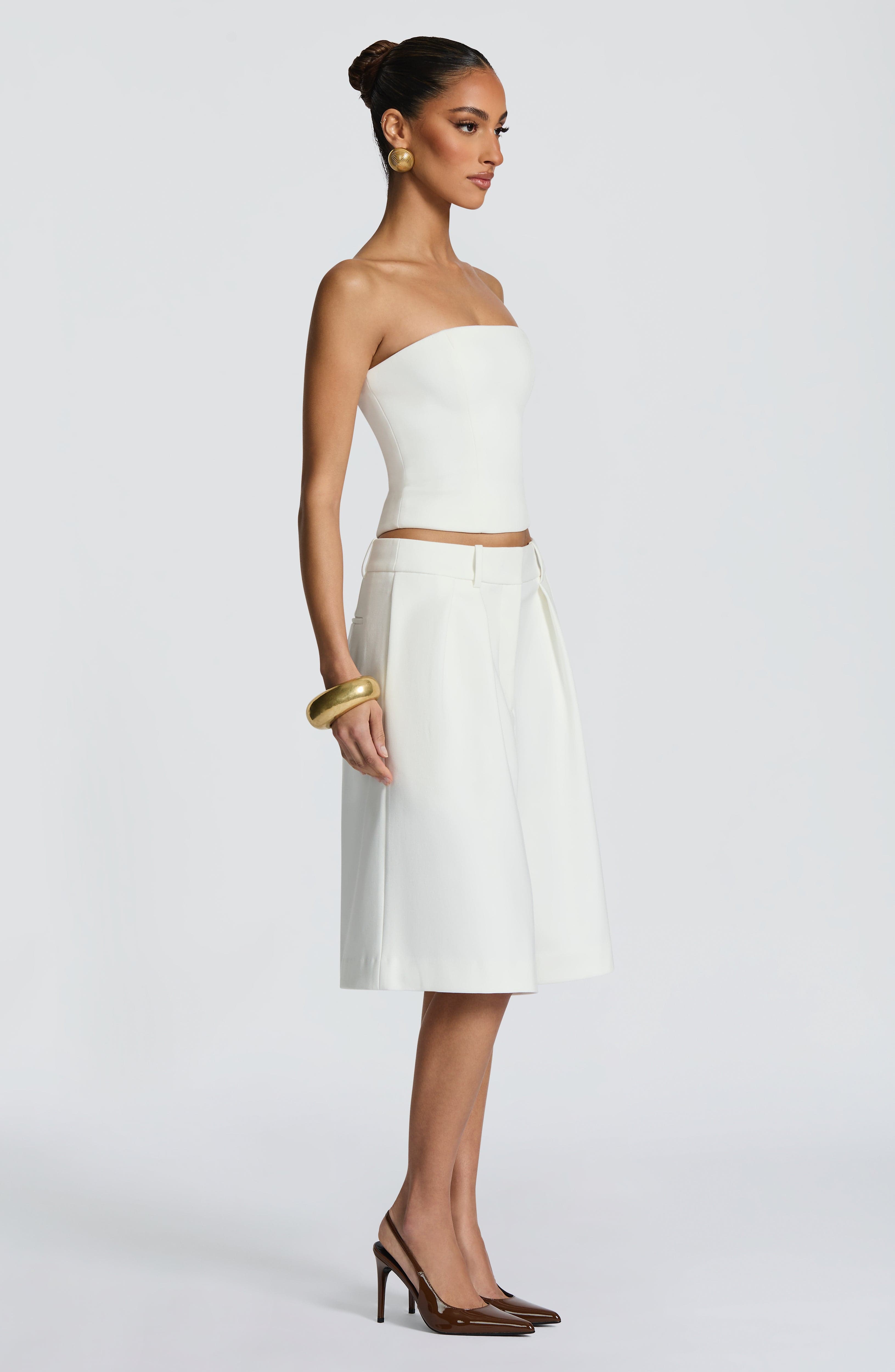 Ausra Bermuda Shorts - Ivory