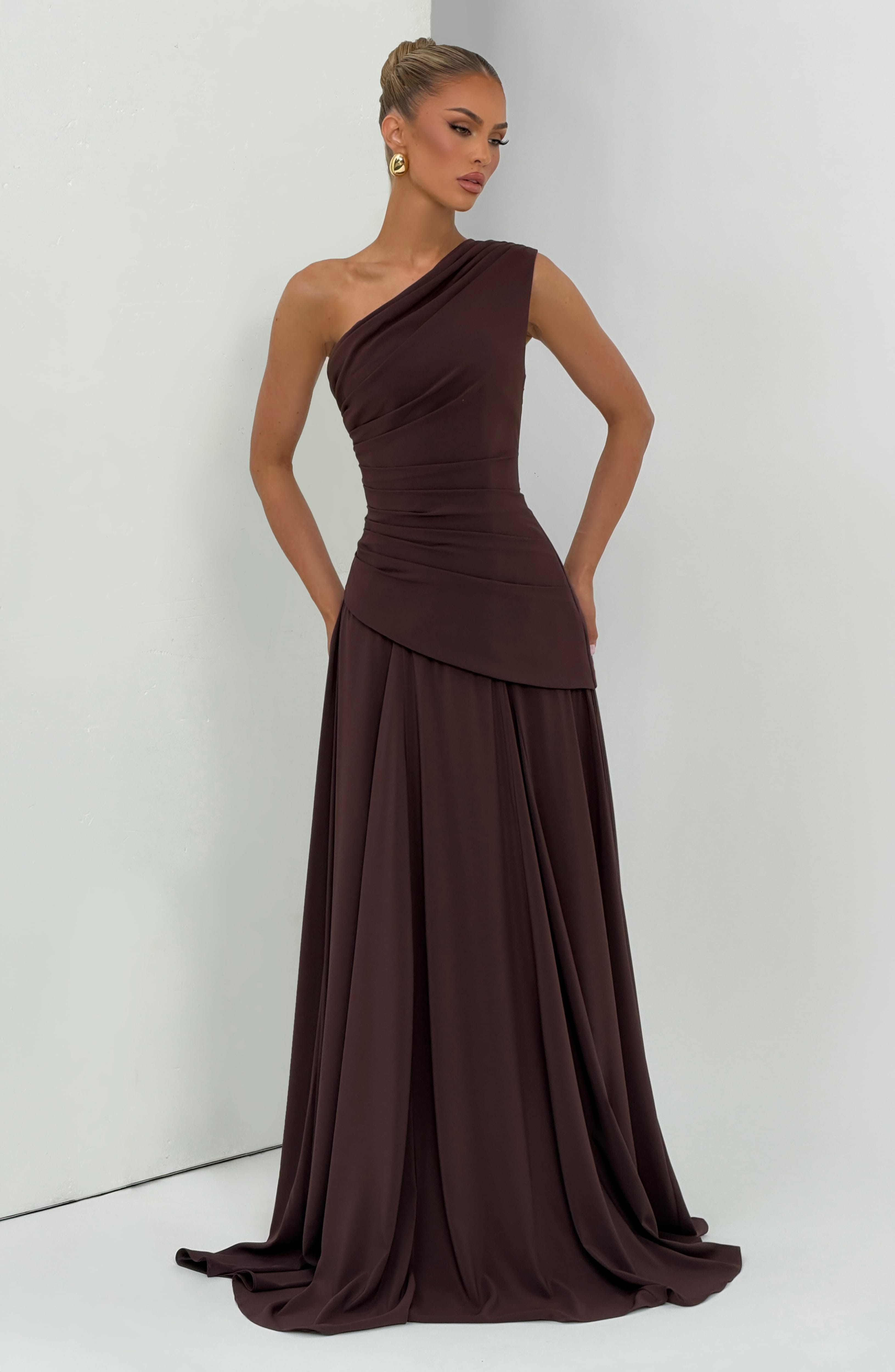 Bianca Maxi Dress - Plum Brown