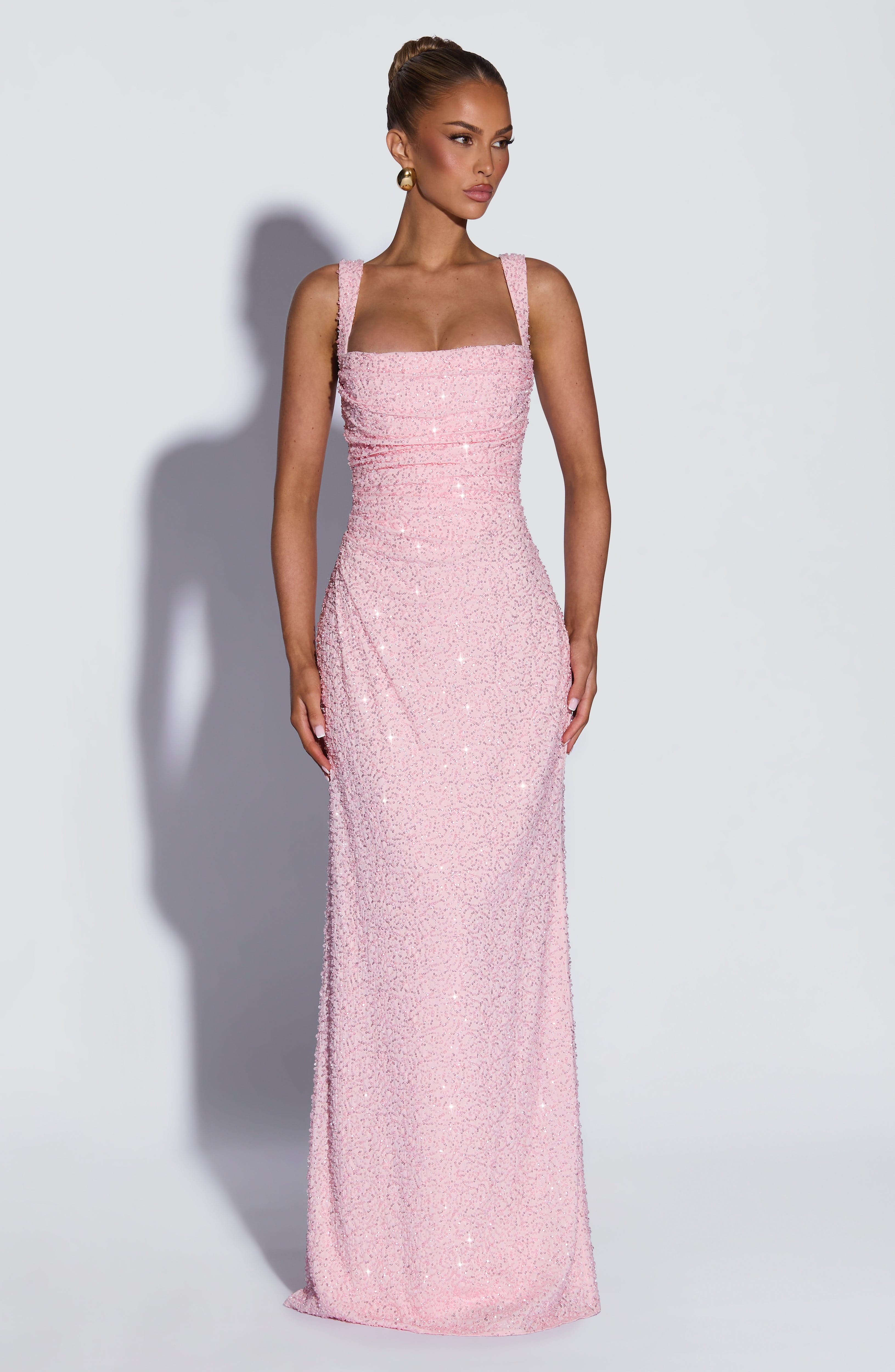 Calanthe Maxi Dress - Blush Sparkle