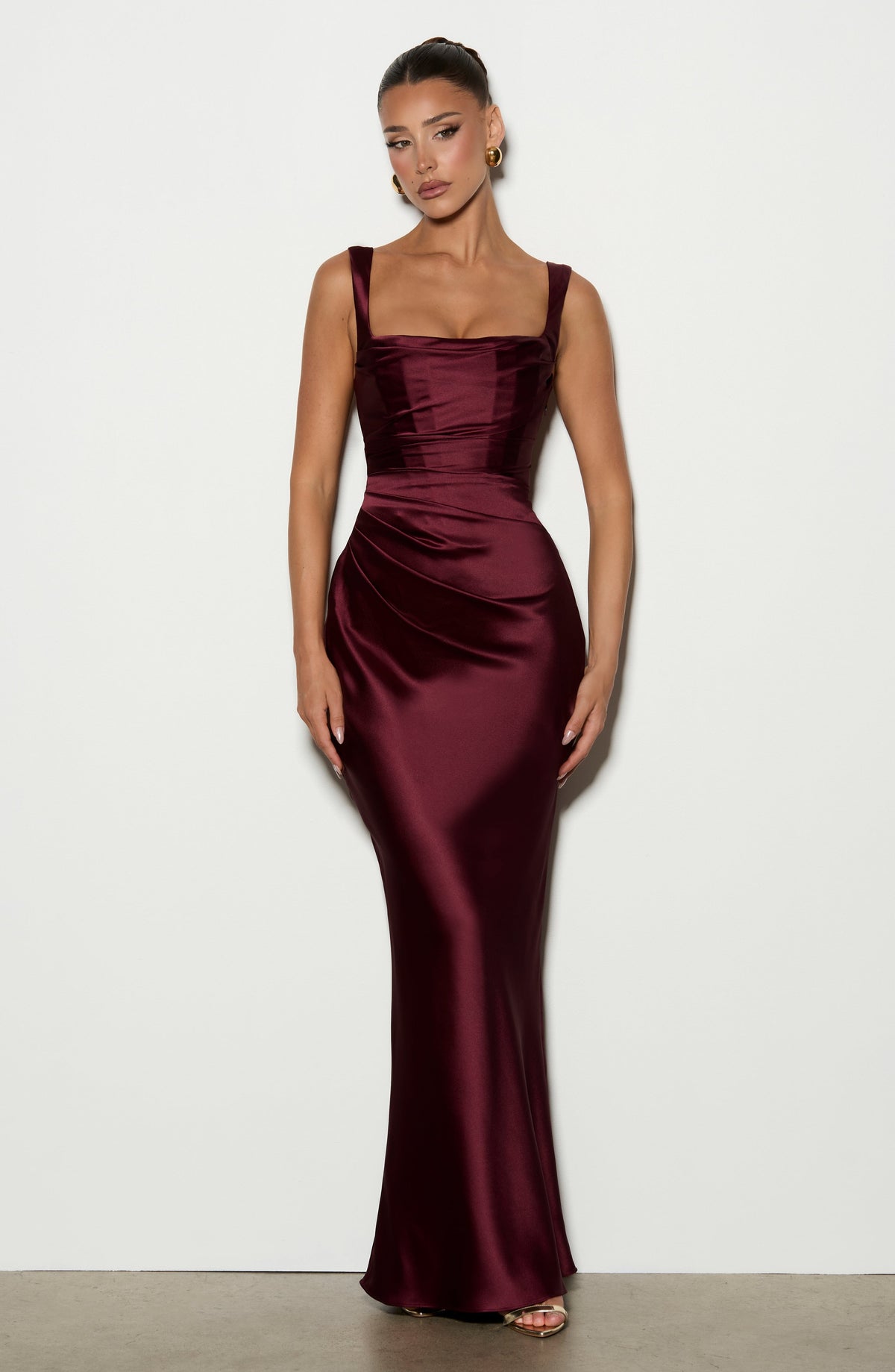 Calanthe Maxi Dress - Cherry Lacquer