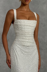 Calanthe Maxi Dress - Ivory Sparkle