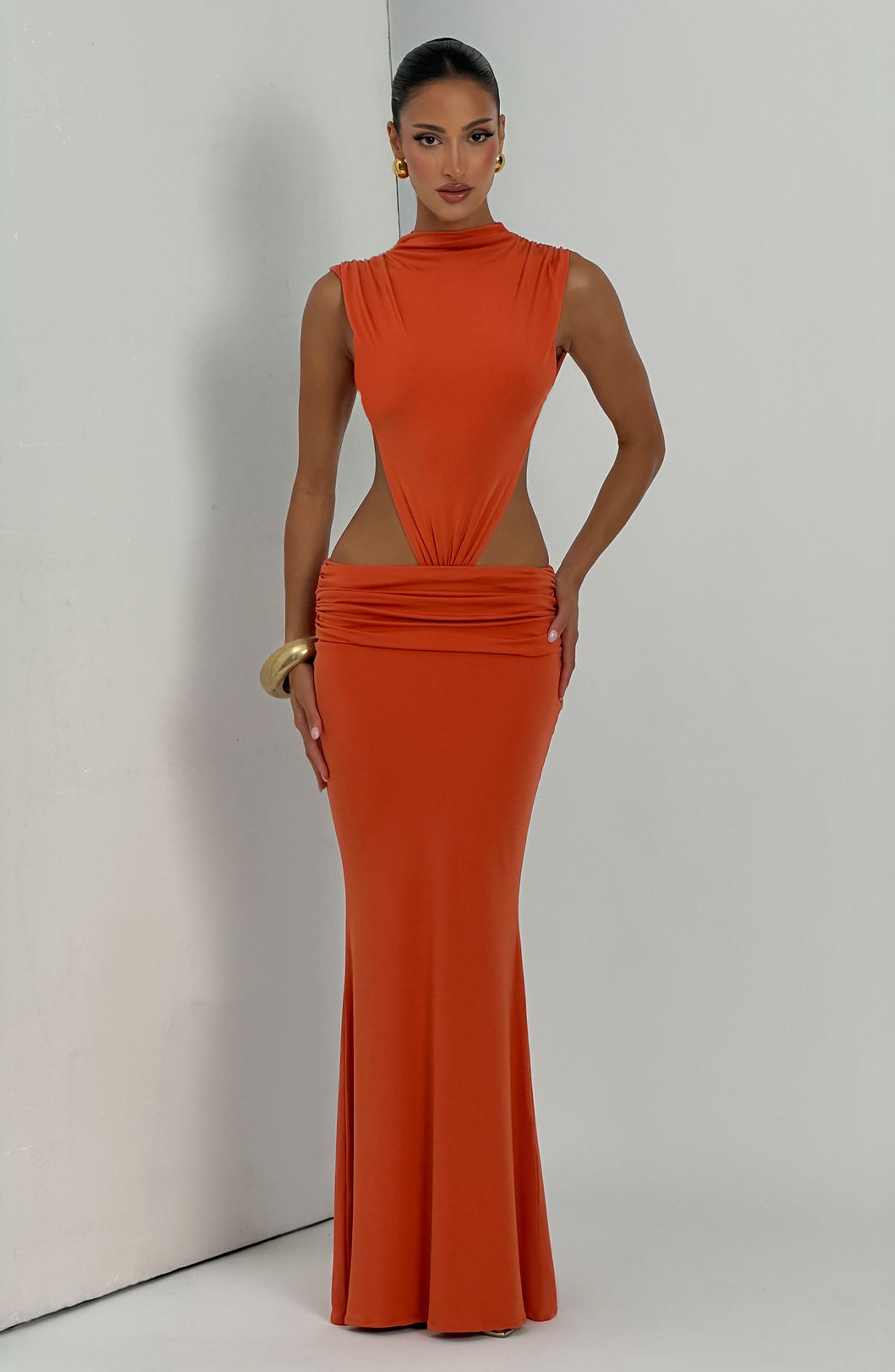 Fenella Maxi Dress - Burnt Orange