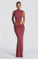 Fenella Maxi Dress - Rose Brown