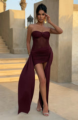 Fiorella Mini Dress - Cherry Lacquer