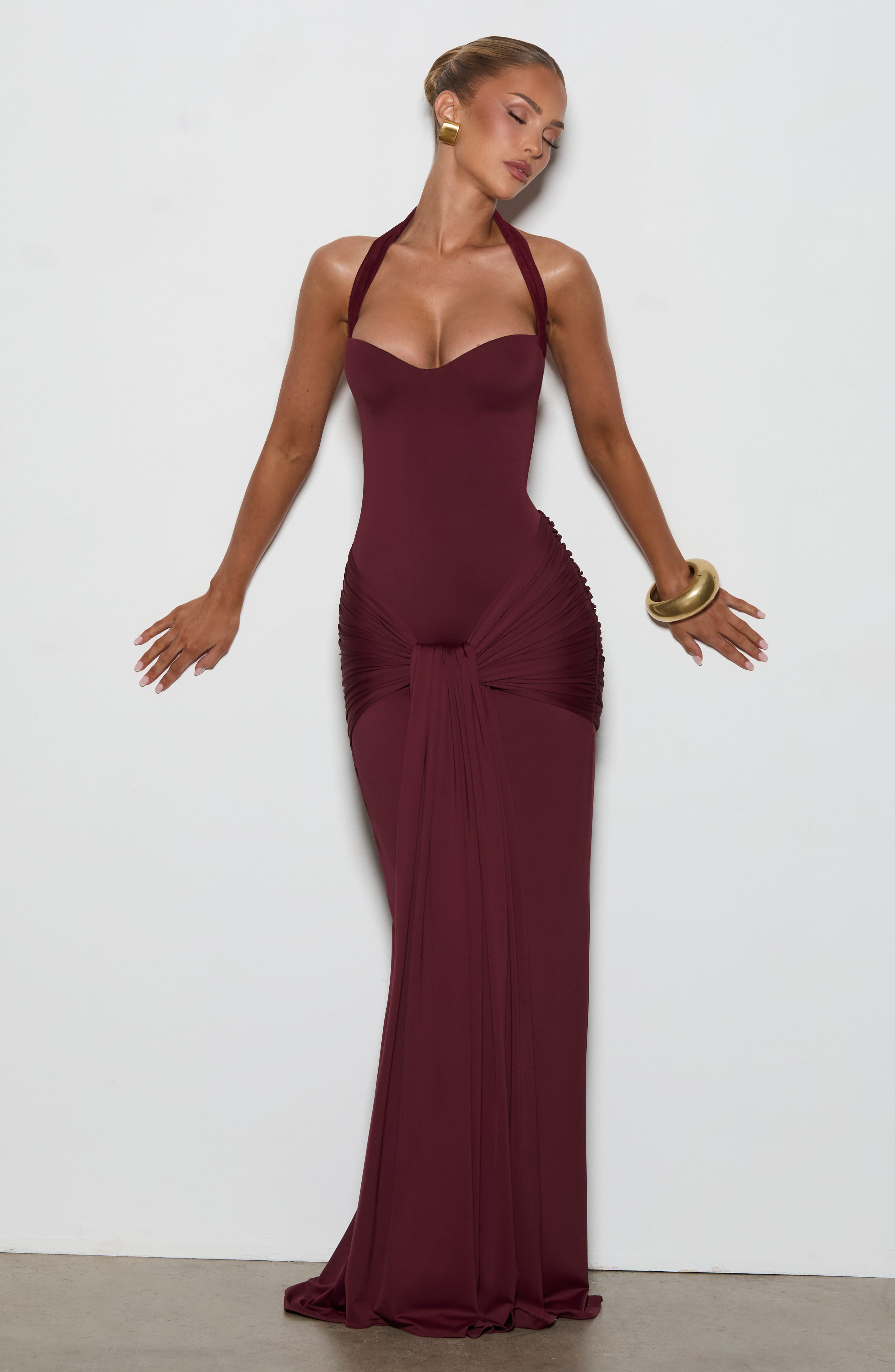 Gia Maxi Dress - Cherry Lacquer