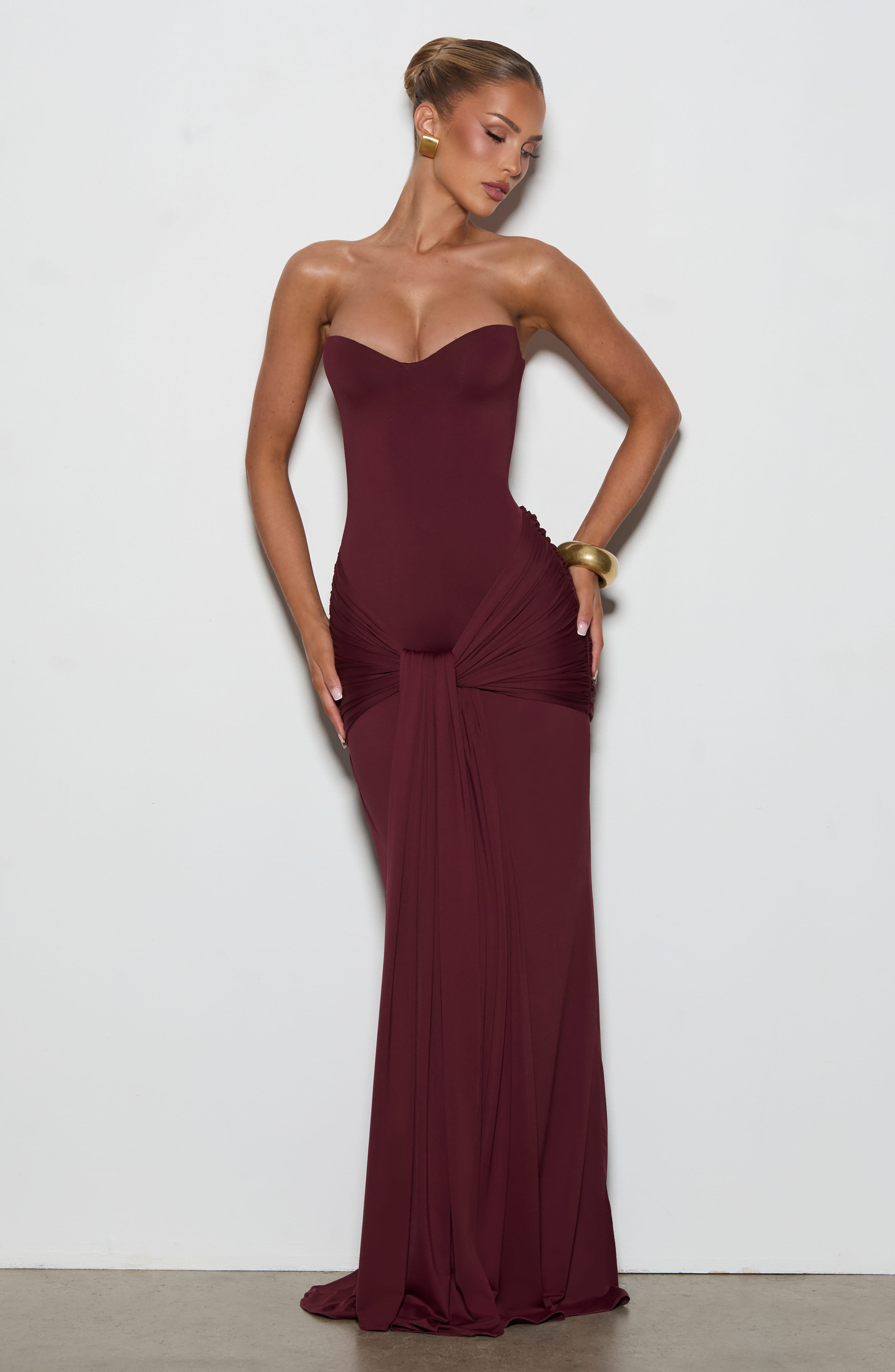 Gia Maxi Dress - Cherry Lacquer